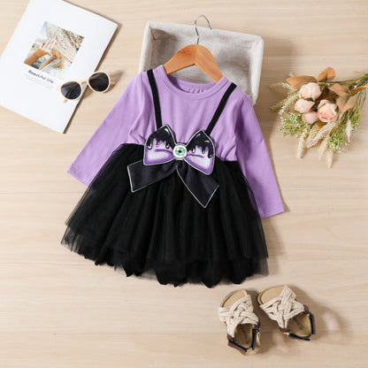 Vestido de manga larga para Halloween para niñas y bebés