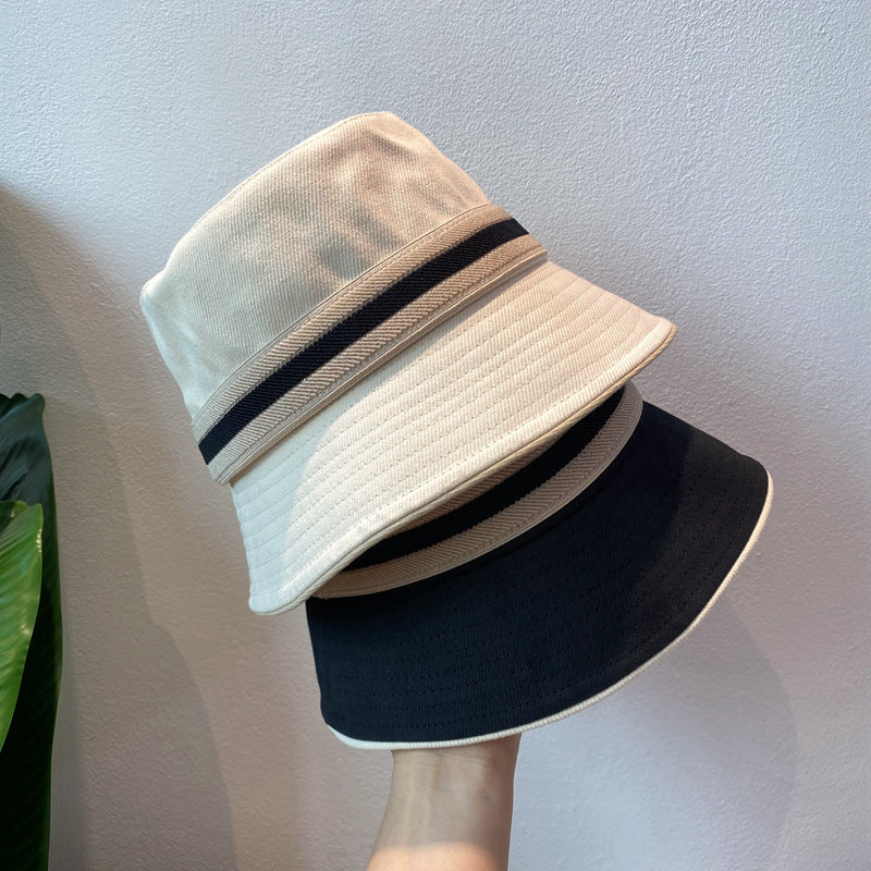 Sombreros de pescador con parasol y costuras de cinta sencillas para mujer