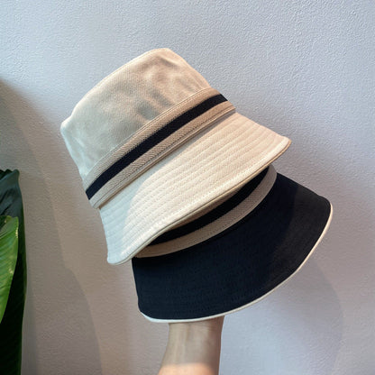 Sombreros de pescador con parasol y costuras de cinta sencillas para mujer