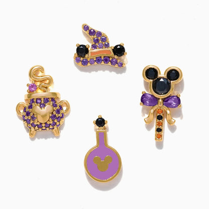 Pendientes de Halloween con dibujos animados de moda, chapados en cobre dorado