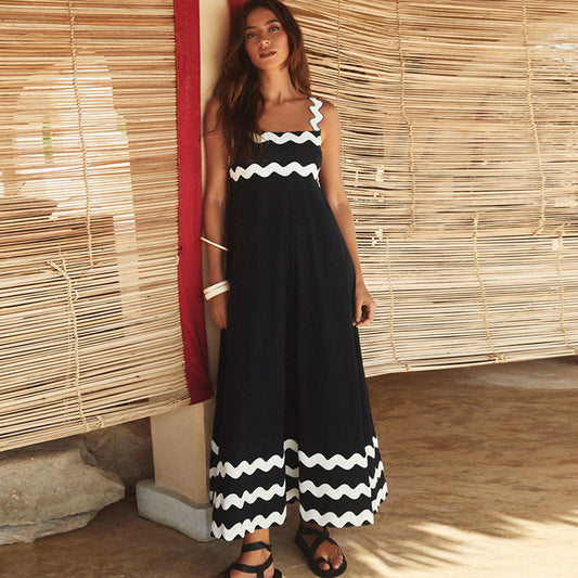 Vestido largo maxi informal de primavera y verano para mujer
