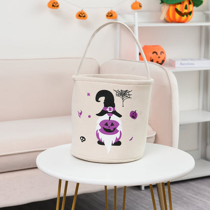 Bolso de mano tipo cubo con dulces de Halloween a la moda para mujer