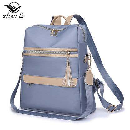 Women Fashion Casual Color Blocking Large Capacity Backpack