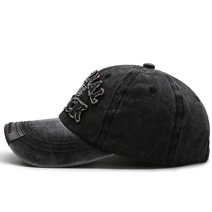 Gorra de béisbol con letras bordadas, estilo retro, informal, a la moda para hombre