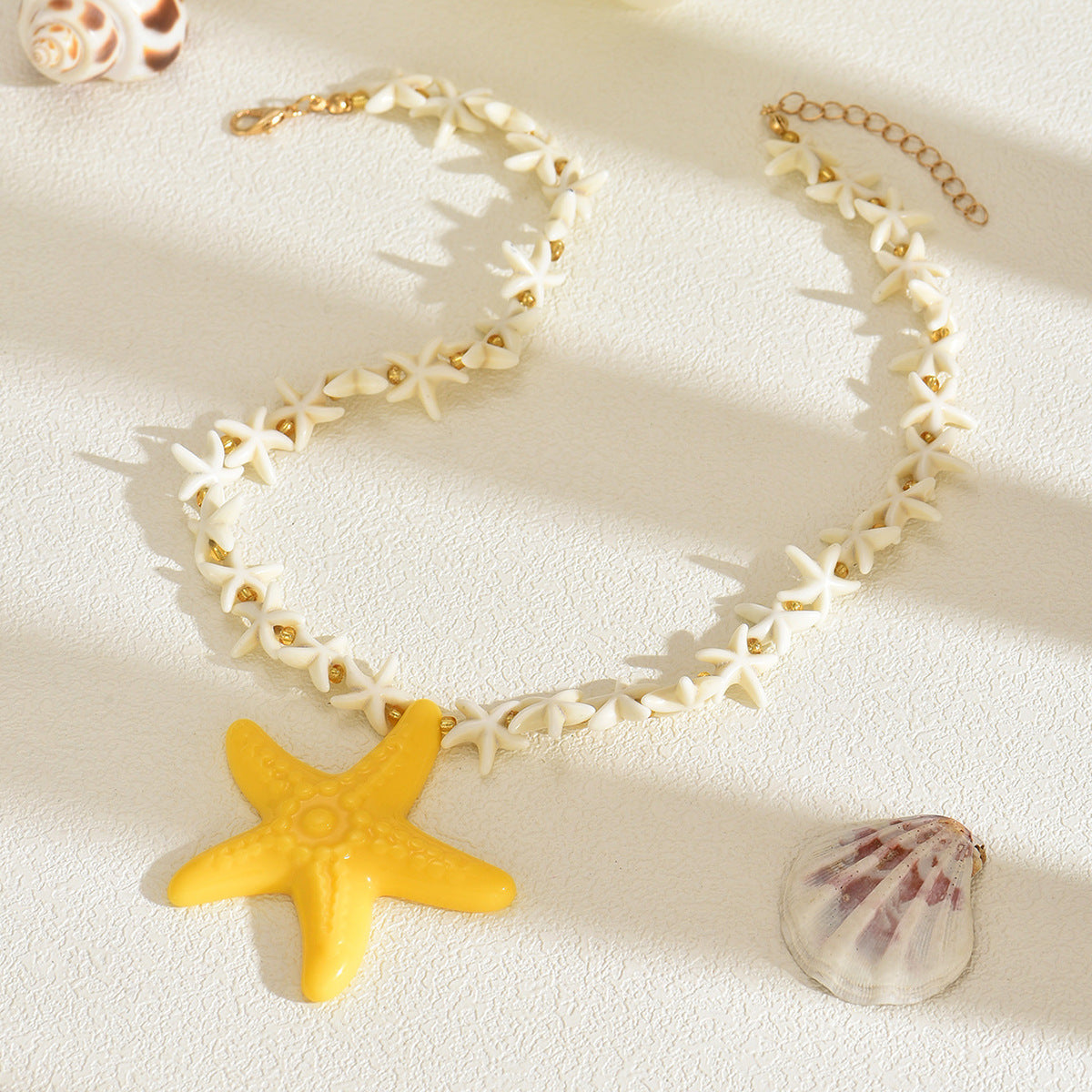 Exaggerated Design Ocean Wind Starfish Sea Necklace