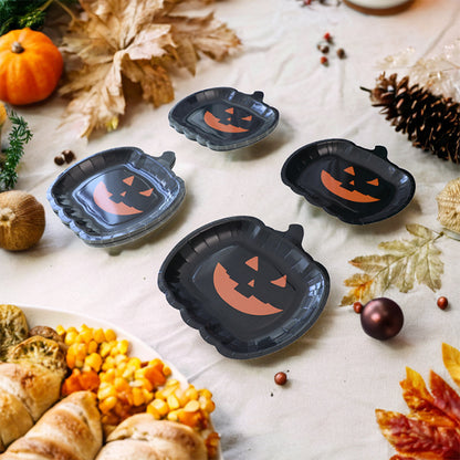 Halloween Cartoon Pumpkin Smiley Disposable Paper Plate