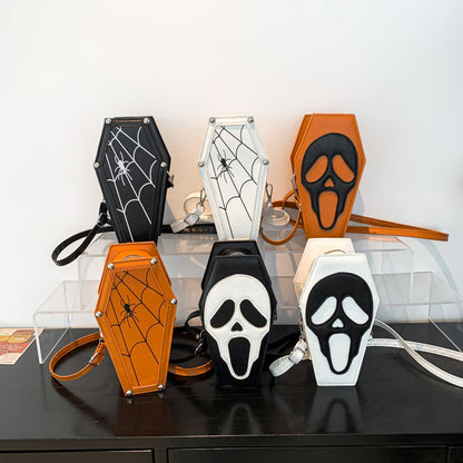 Bolso de hombro con diseño de calavera gótica de Halloween