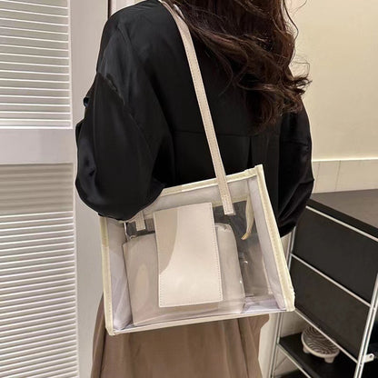Summer Transparent Large Capacity Pvc Tote Bag