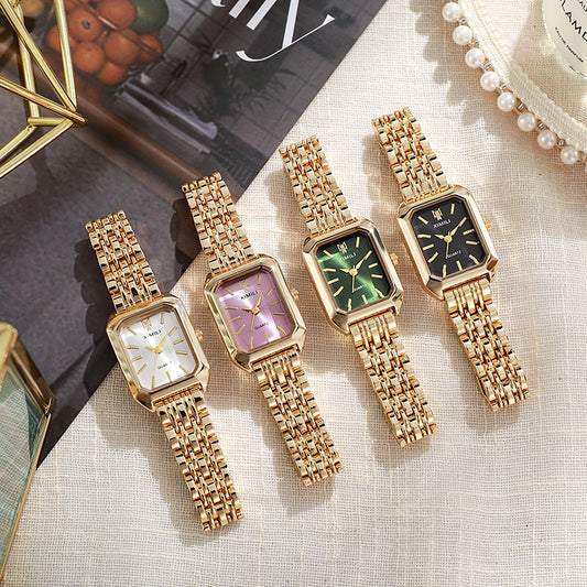 Women Fashion Casual Simple Square Quartz Watch