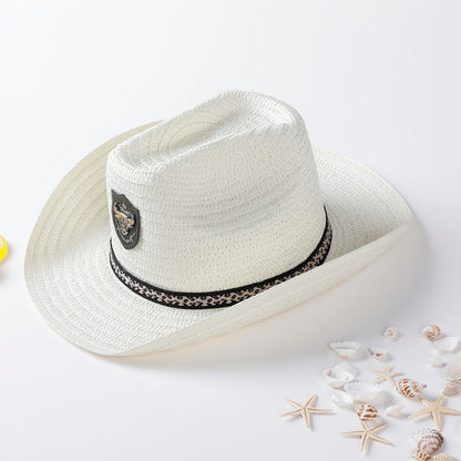 Fashion Casual Solid Color Straw Sunshade Hat