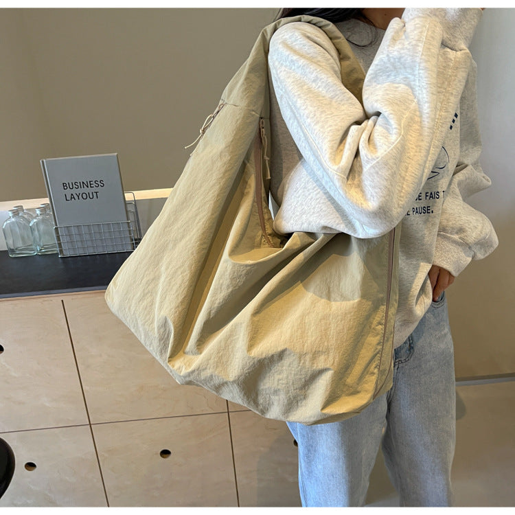 Fashion Casual Solid Color Canvas Shoulder Bag