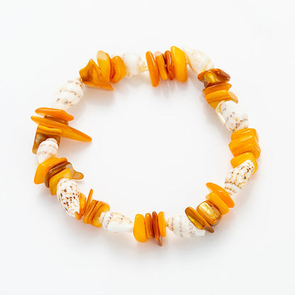 Bohemian Multicolor Irregular Stones Conch Bracelet