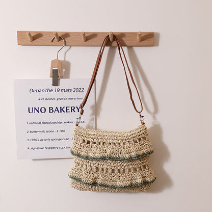 Bolso tote tejido informal de estilo bohemio para vacaciones