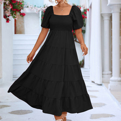 Robe longue à volants et épaules dénudées pour femme, style bohème, décontractée, idéale pour les vacances d'été