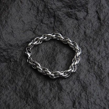 Men'S Fashion Hip-Hop Titanium Steel Bracelet