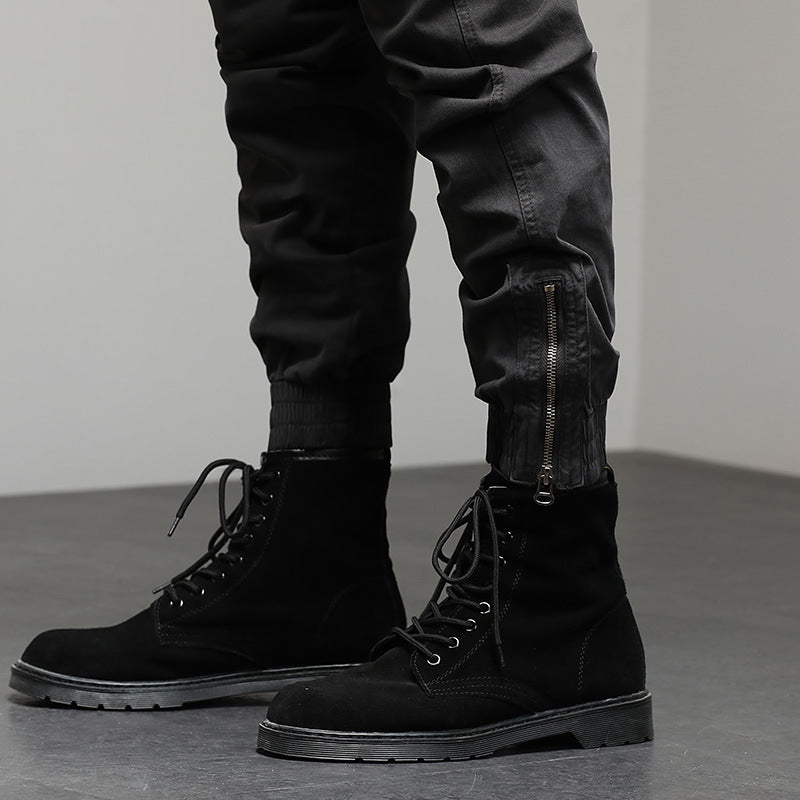 Men Fashion Casual Solid Color Multi Pockets Pants