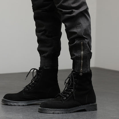 Men Fashion Casual Solid Color Multi Pockets Pants