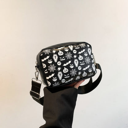 Bolso de hombro creativo y divertido con diseño de calavera para Halloween