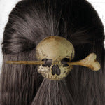 Halloween Women Vintage Gothic Skull Moth Hairpin