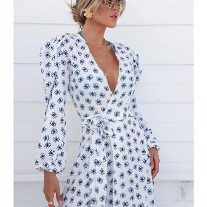 Women Casual Boho Vacation Evil Eye Swimwear Cover Up