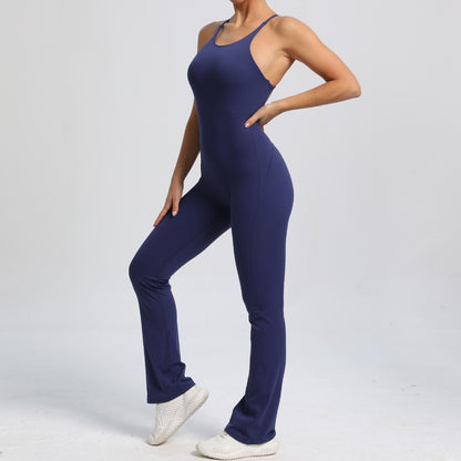 Adjustable Shoulder Strap Women‚Äôs Yoga Jumpsuits Cotton Blend
