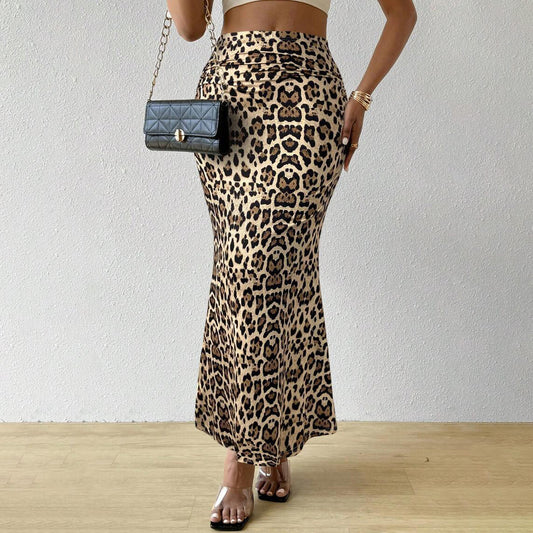 Women Fashion Sexy Leopard Pattern High Waist Skirt