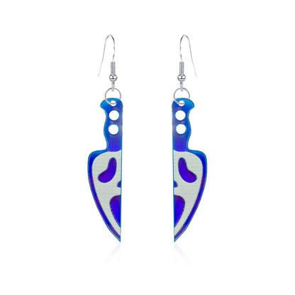 Boucles d'oreilles tête de mort en acrylique pour femme, créatives et amusantes, pour Halloween