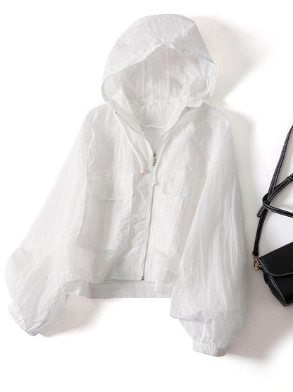 Summer Sun-Protective Women Loose Hooded Casual Jacket