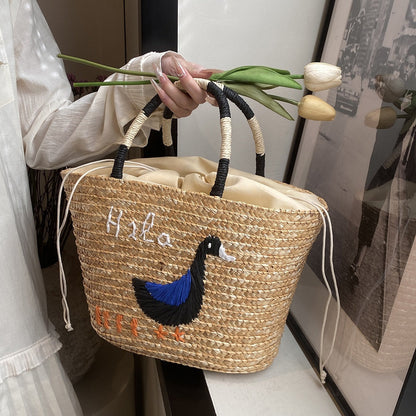 Summer Women's Casual Beach Woven Handbag