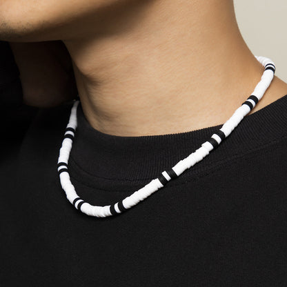 Bohemian Black White Casual Necklace for Men