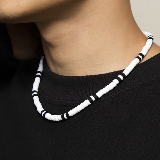 Bohemian Black White Casual Necklace for Men
