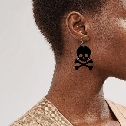 Pendientes colgantes de acrílico gótico oscuro para mujer de Halloween