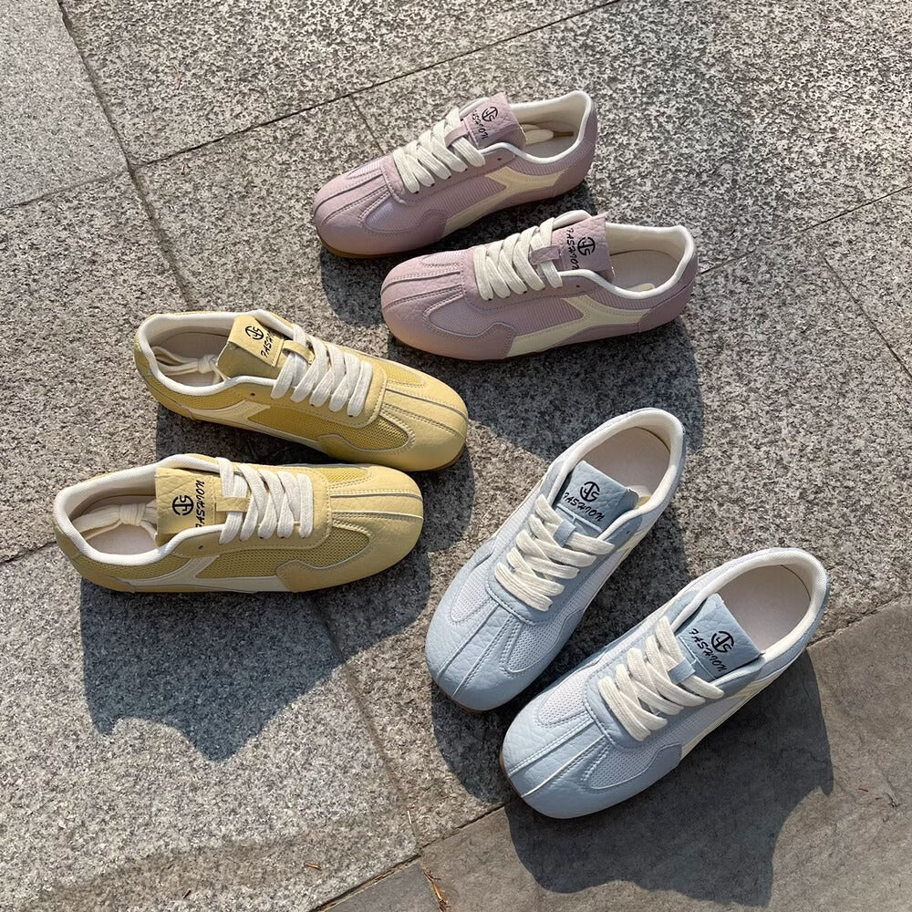 Women Casual Colorblock Sneakers Flat Sole Pullover