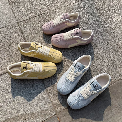 Women Casual Colorblock Sneakers Flat Sole Pullover