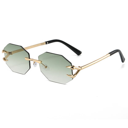 Fashion Frameless Polygon Sunglasses