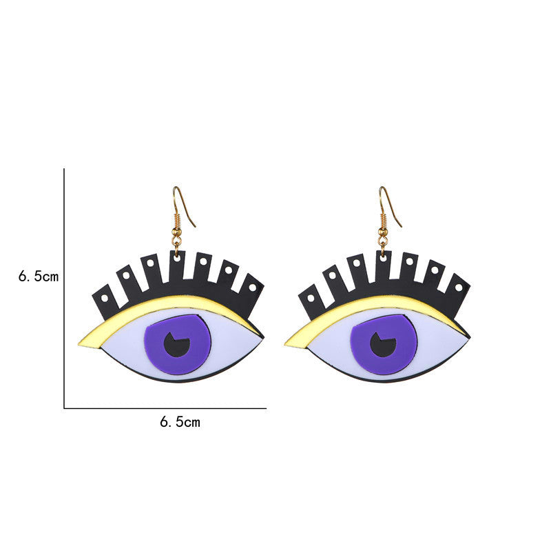 2 pares de pendientes colgantes con diseño de ojo malvado para mujer