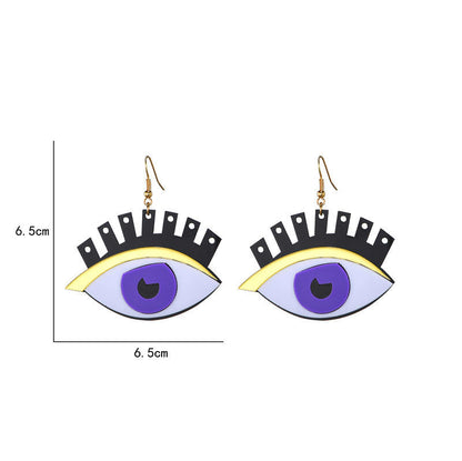 2 pares de pendientes colgantes con diseño de ojo malvado para mujer
