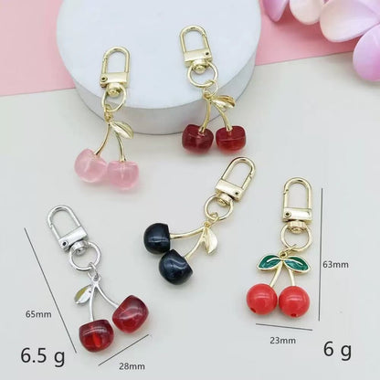 Creative Alloy Cherry Key Chain Fruit Bag Pendant