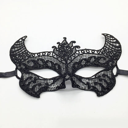Masque de mascarade simple en dentelle noire pour femme, idéal pour une fête