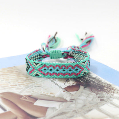 Bohemian Vintage Hand Woven Embroidery Bracelet