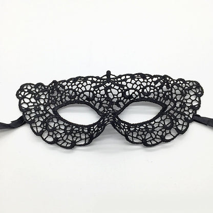 Masque de mascarade simple en dentelle noire pour femme, idéal pour une fête