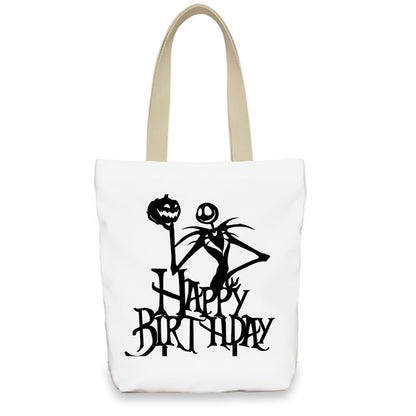 Bolso de lona con diseño de calabaza de Halloween para mujer