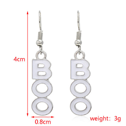 Halloween Women Fashion Drip Oil Spider Web Earrings