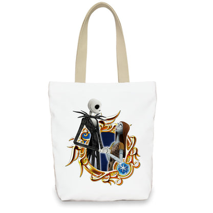 Bolso de lona con diseño de calabaza de Halloween para mujer