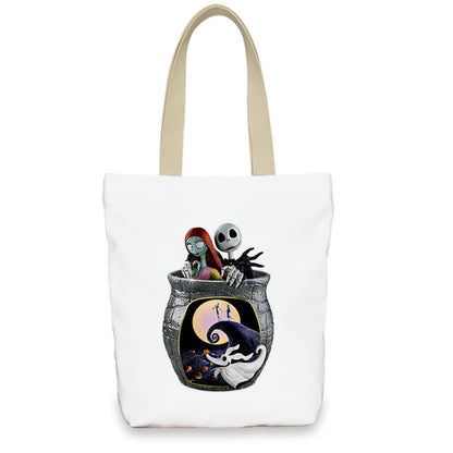 Bolso de lona con diseño de calabaza de Halloween para mujer