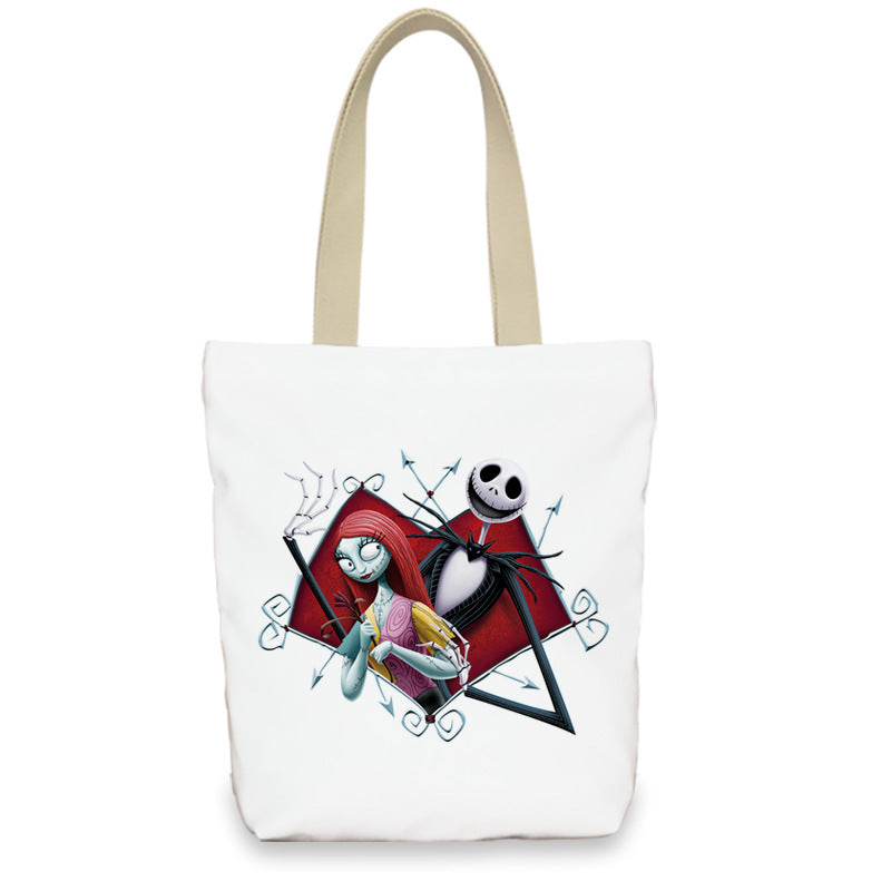 Bolso de lona con diseño de calabaza de Halloween para mujer