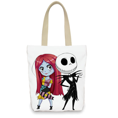 Bolso de lona con diseño de calabaza de Halloween para mujer