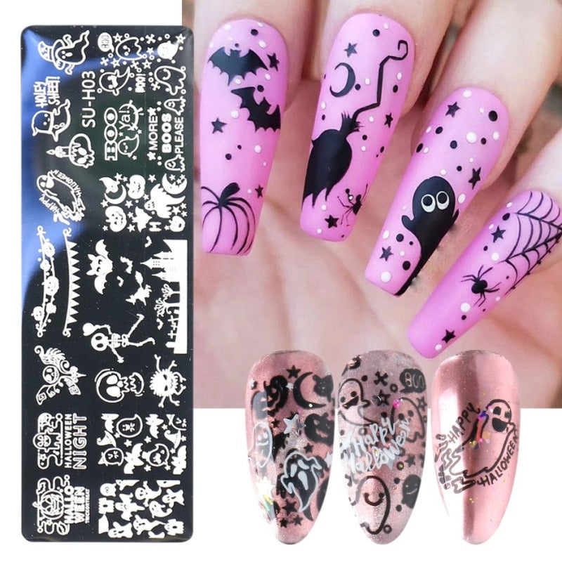 Halloween Series Pumpkin Skull Spider Web Nail Sticker