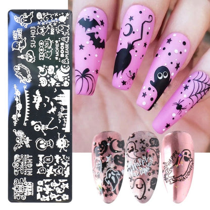 Halloween Series Pumpkin Skull Spider Web Nail Sticker