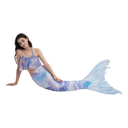 Women Cartoon Mermaid Strapless Fish Tail Cosplay Costume